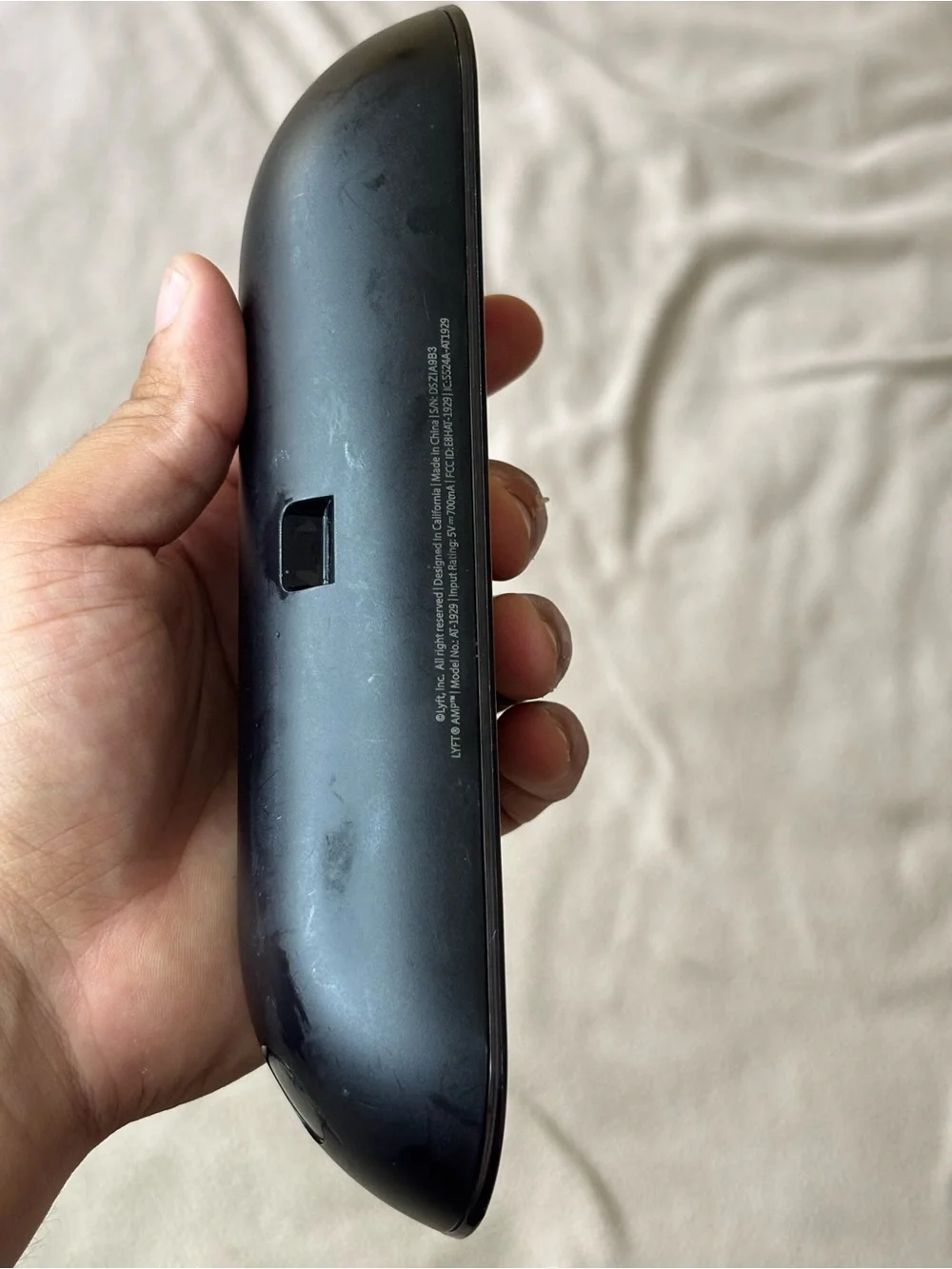 Lyft Purple Glow Light Mustache Original- no charge cable base